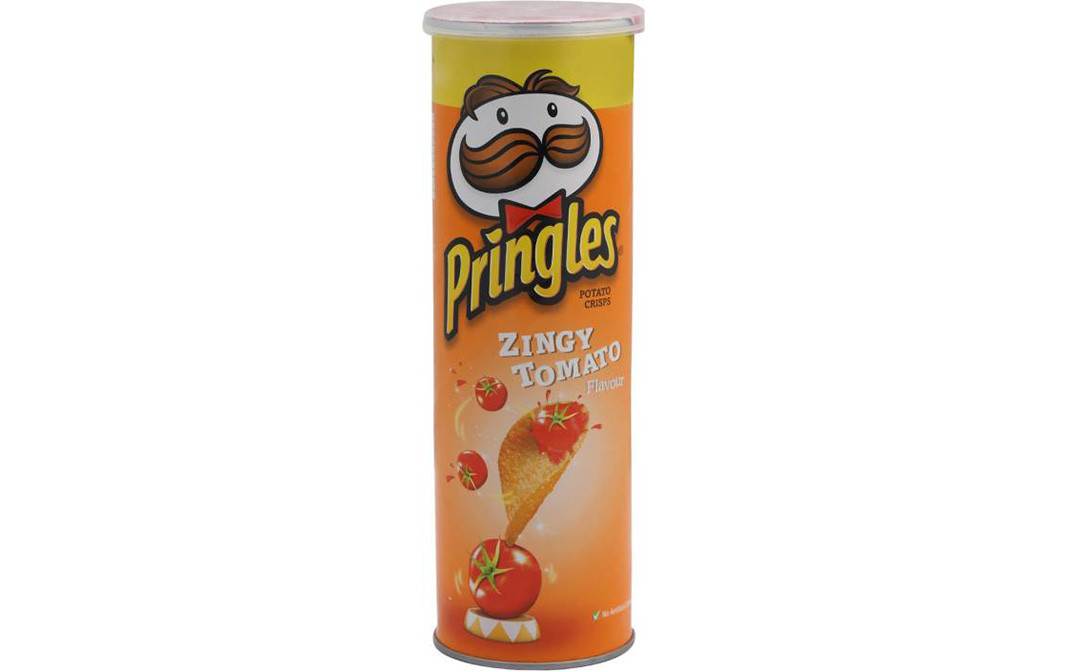 Pringles Potato Crisps Zingy Tomato Flavour   Container  110 grams